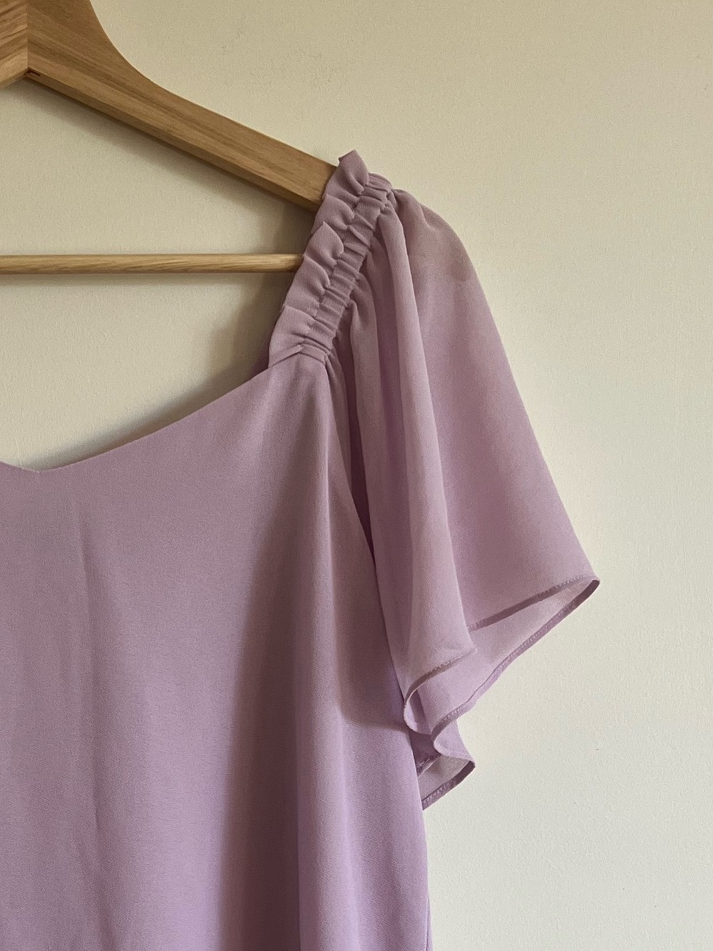 Naked Zebra Lilac Puff-Sleeve Square Neck Blouse - Picture 2 of 2
